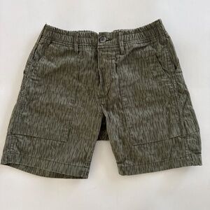 Rogue Territory Printed Cargo Shorts – Olive Green – Made in USA – 32W